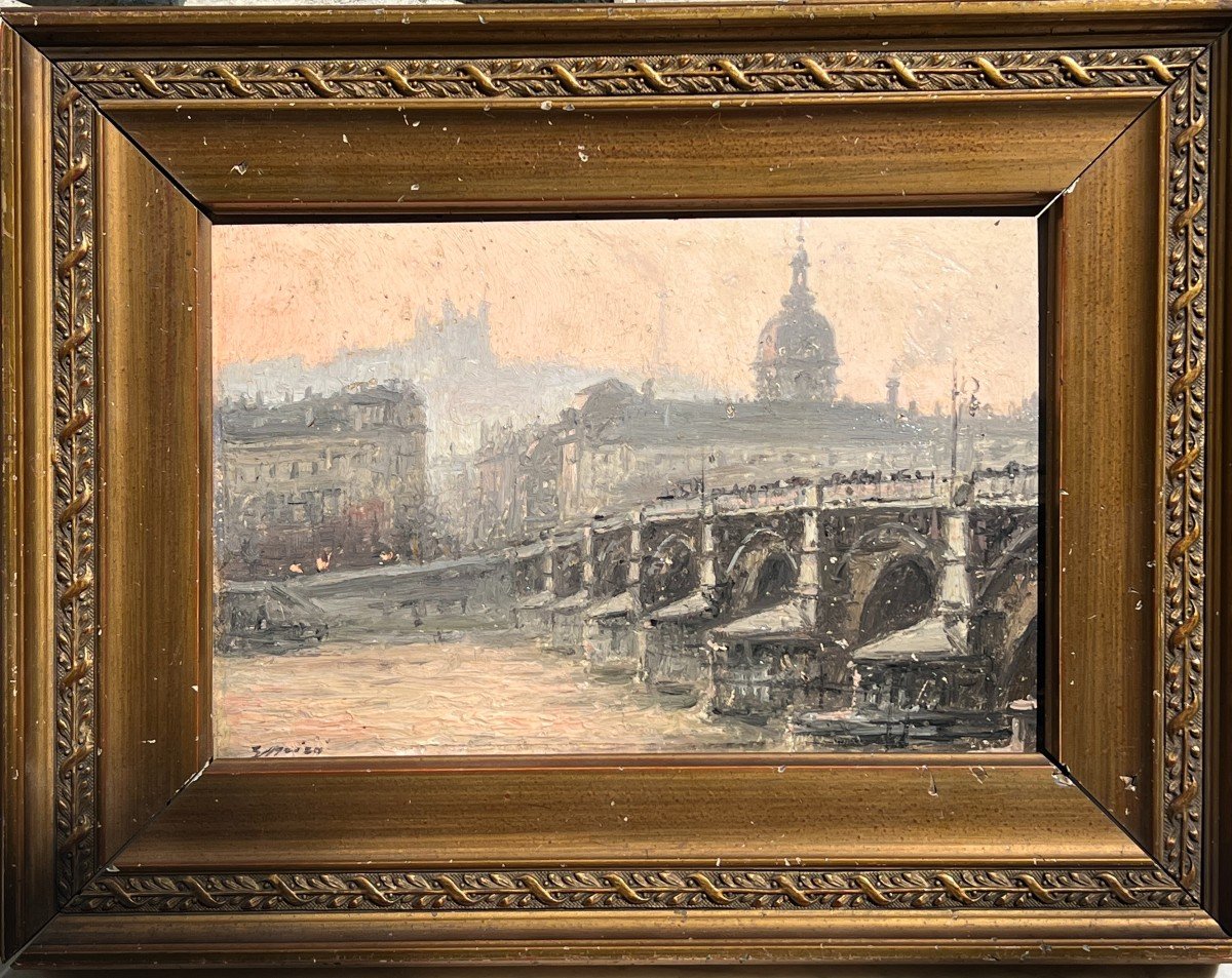 Joaquim Miro Argenter (1869-1914) - Lyon, The Guillotière Bridge, Fourvière, Circa 1900