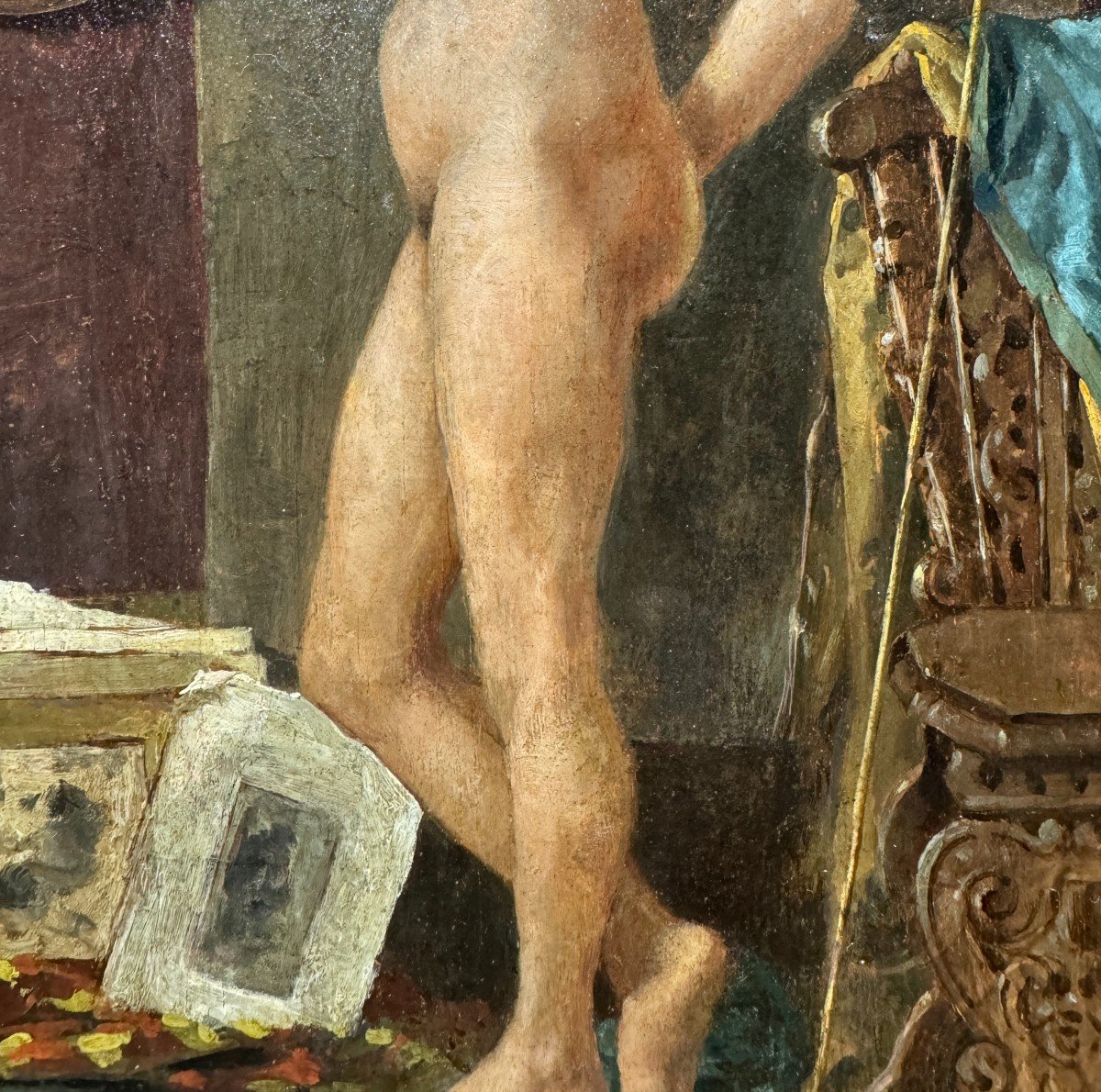 José Benlliure Y Gil (1855-1937) - Nude In The Workshop, Roma 1897-photo-4