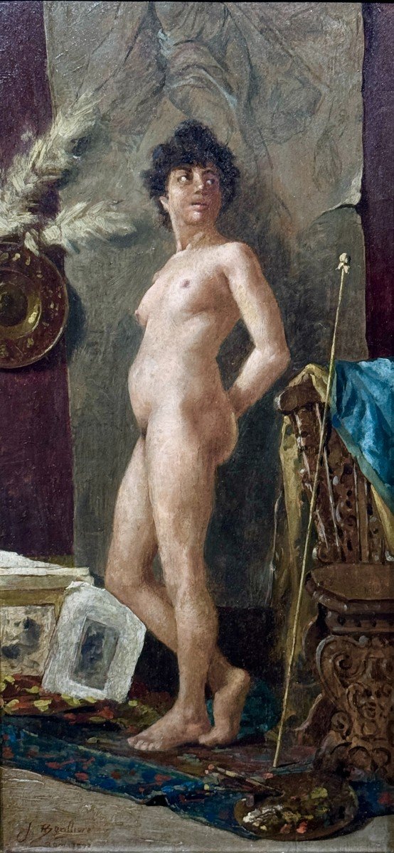 José Benlliure Y Gil (1855-1937) - Nude In The Workshop, Roma 1897