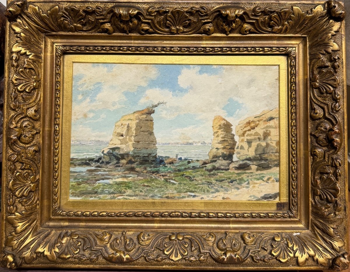 Georges Claude (1854-1921) - Bord De Mer Et Crique à Royan