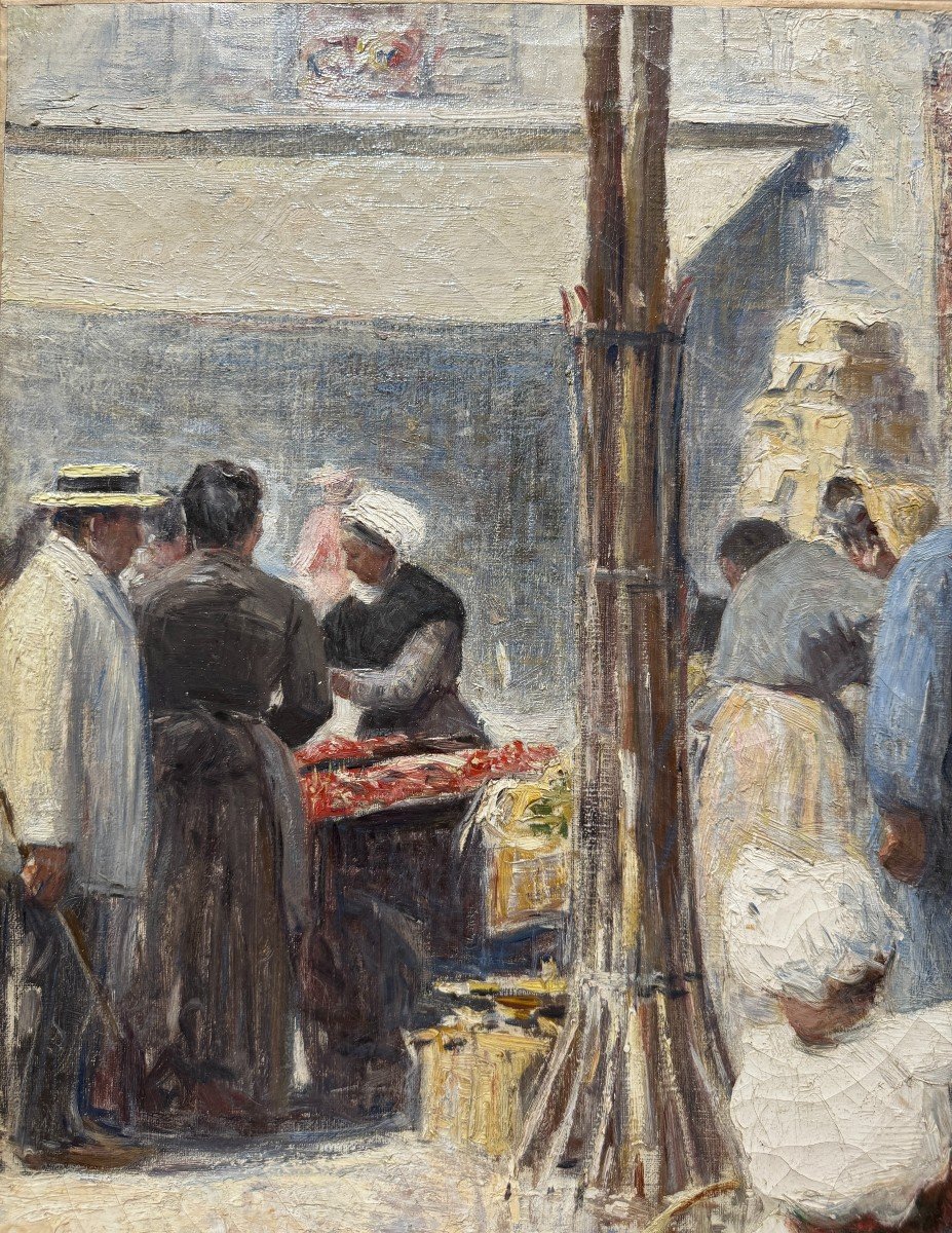 Anatole Eugène Hillairet (1880-1928) Return From The Market, Circa 1899-photo-3
