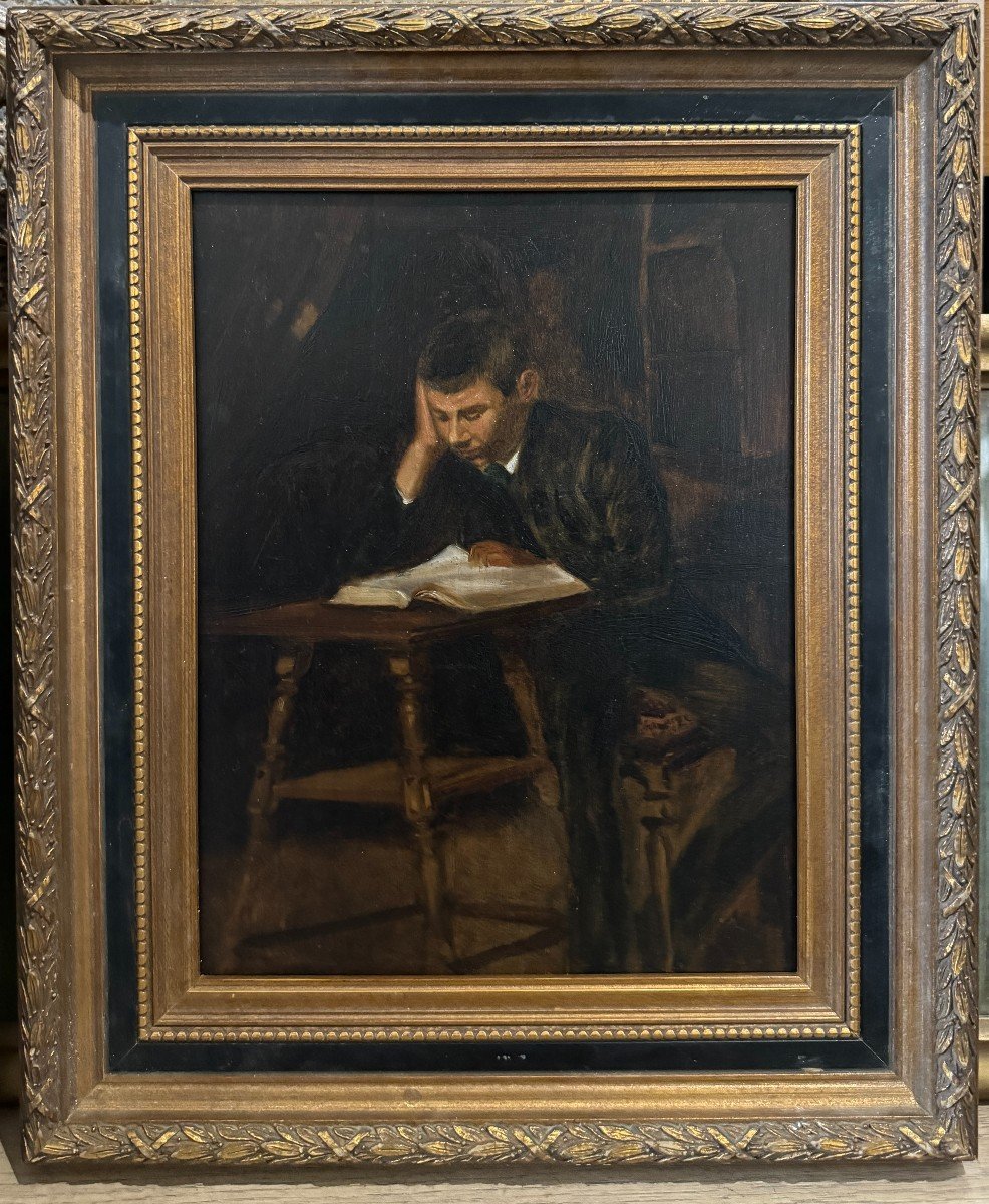 French Impressionist School - The Young Student, Circa 1880