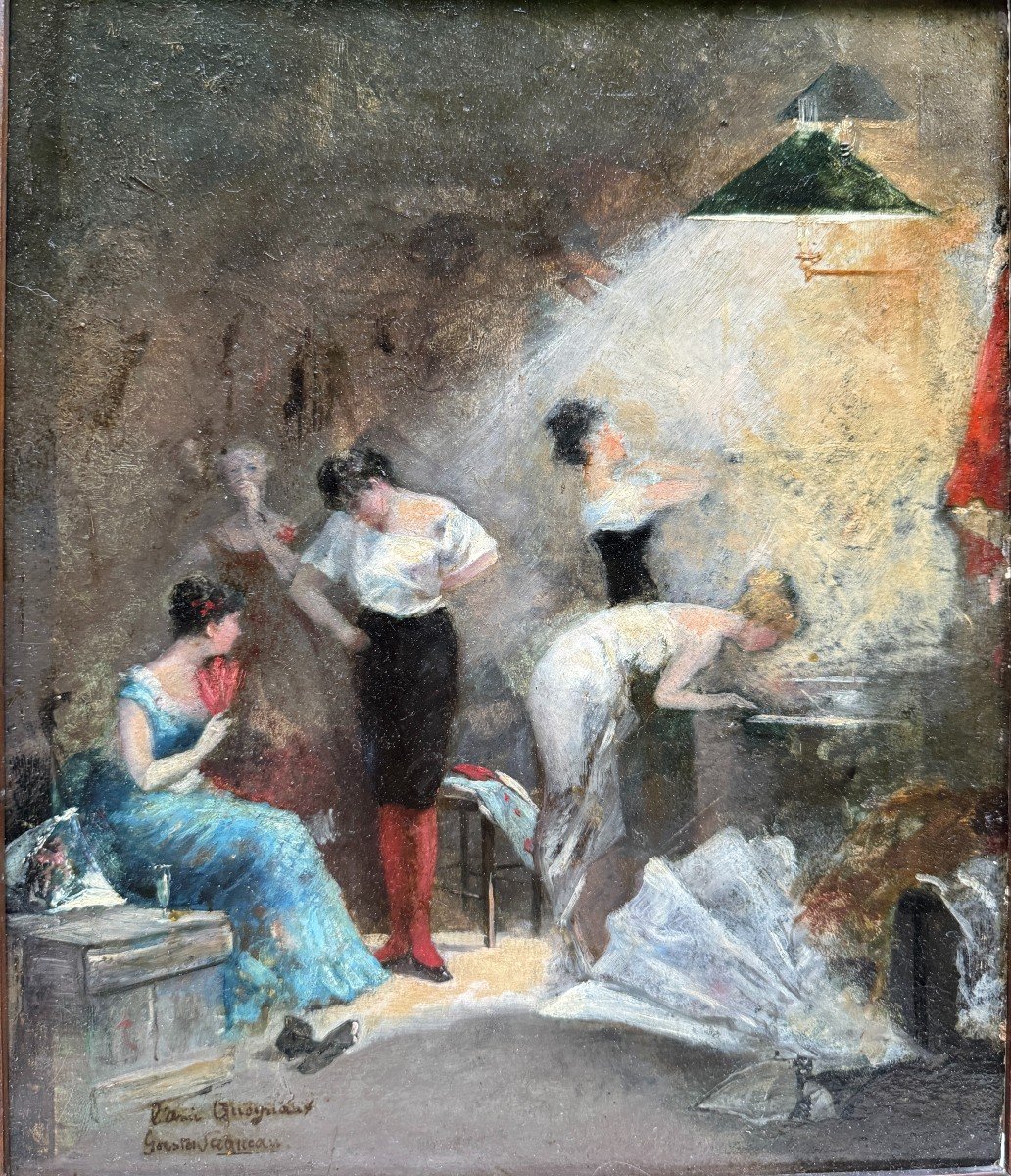 Gaston Paqueau (1860-1896) - Dans Les Coulisses, Circa 1890-photo-2