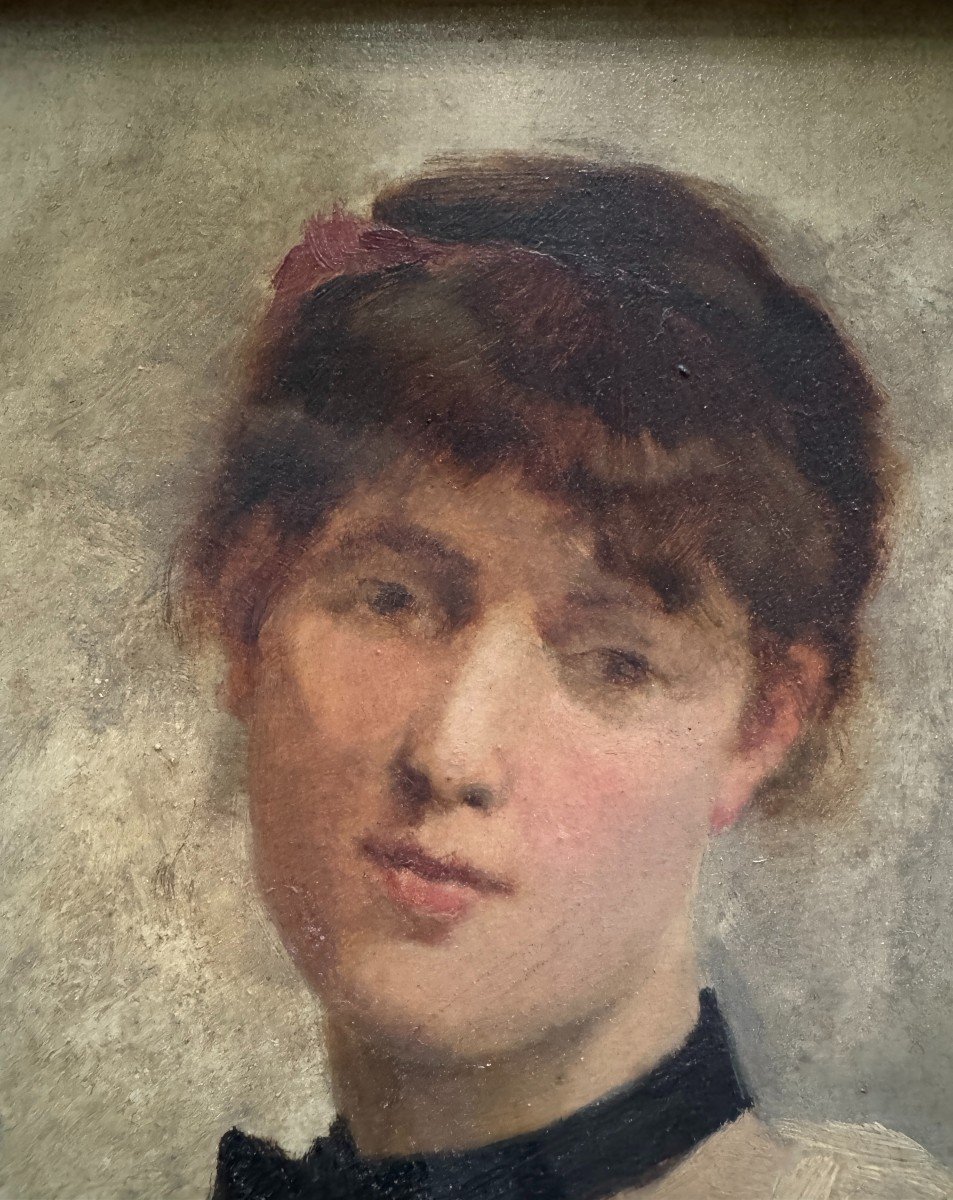 Marguerite Charlotte Ribaut (active Circa 1870 – 1900) - Portrait Of A Young Woman, Circa 1880-photo-3