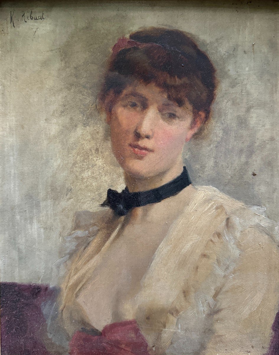 Marguerite Charlotte Ribaut (active Circa 1870 – 1900) - Portrait Of A Young Woman, Circa 1880