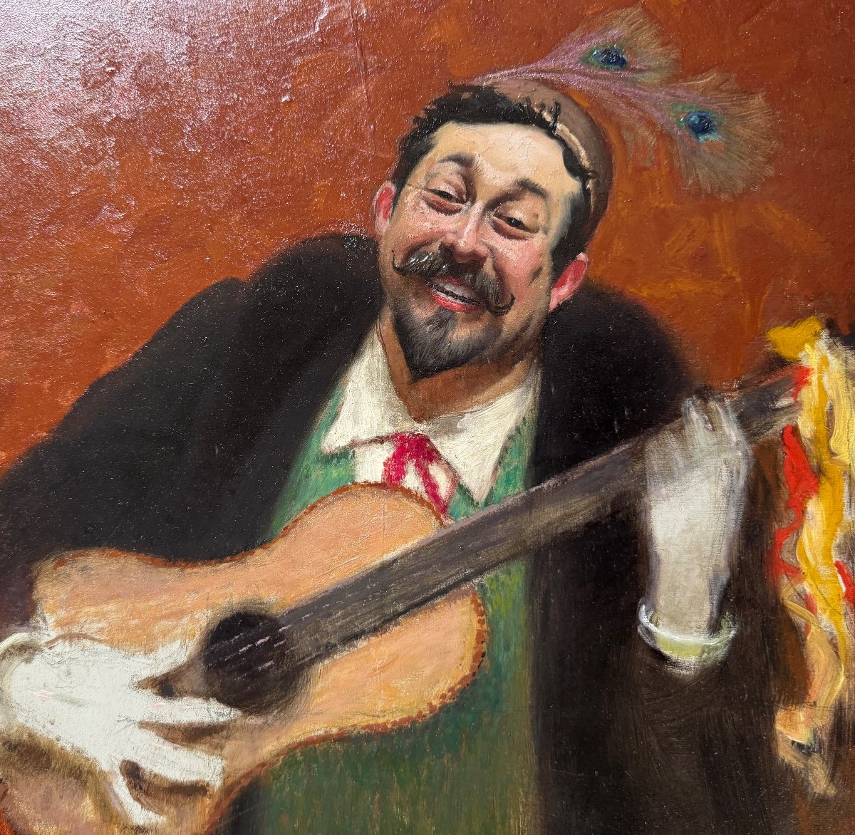 Georges Castex (1860-1943) Self-portrait With Guitar, 1892-photo-4