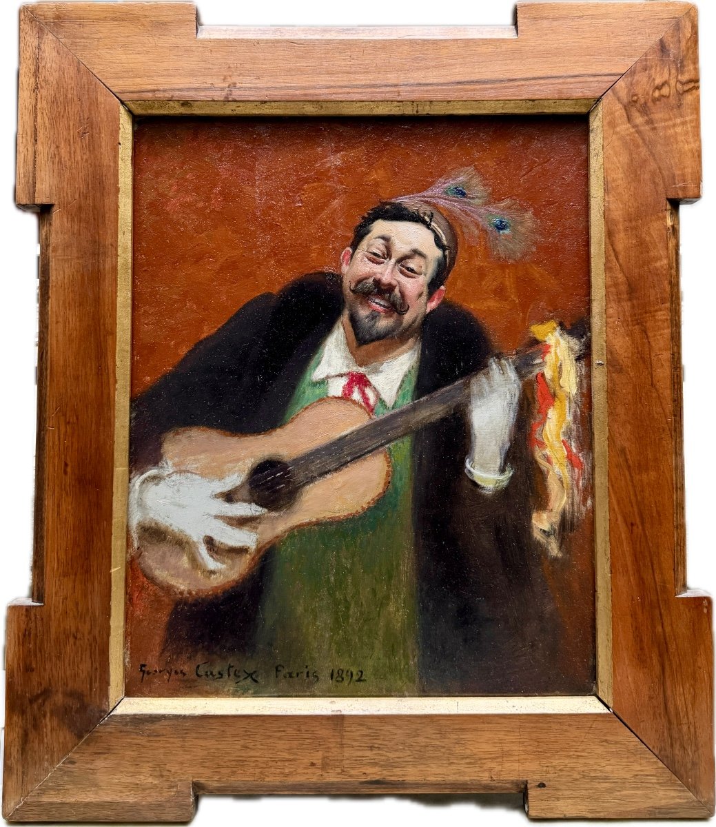 Georges Castex (1860-1943) Self-portrait With Guitar, 1892