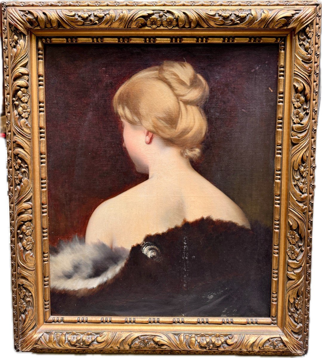 French Impressionist School - Blonde Woman's Neck On A Spit, Circa 1890