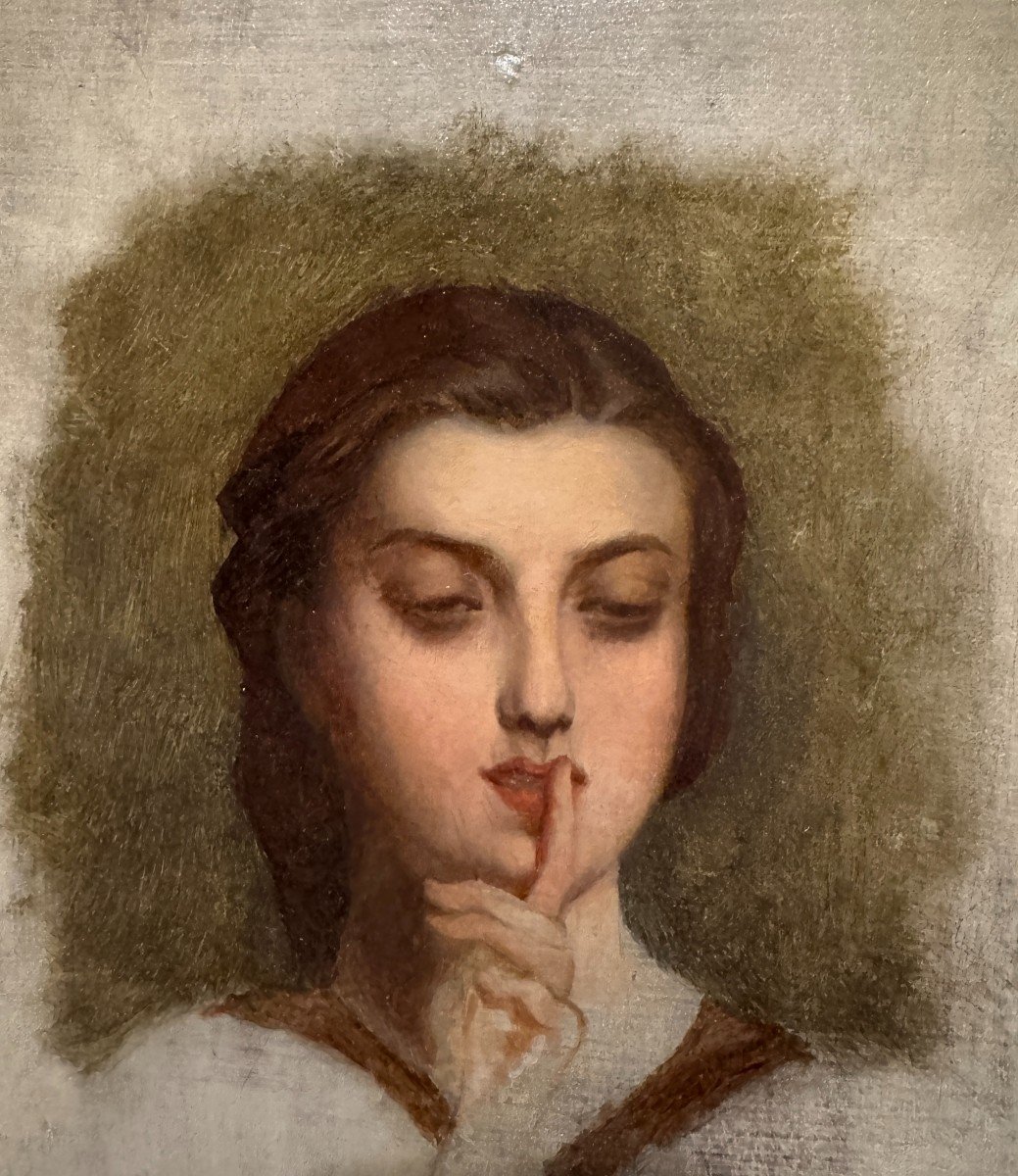 Auguste Toulmouche (1829-1890) - Etude Pour le Silence-photo-2