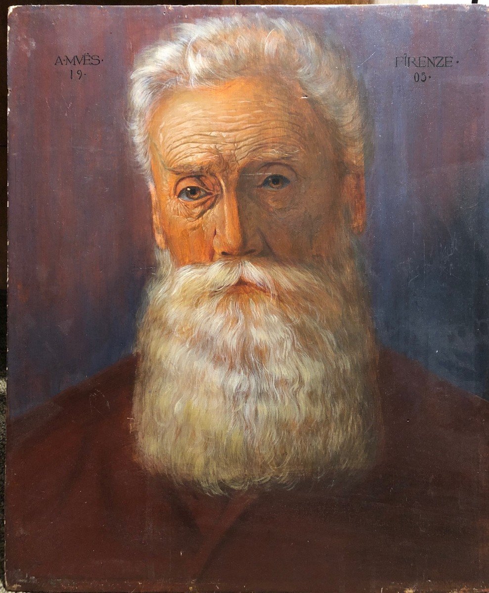 A. MuËs - Portrait d'Homme - Autoportrait ? - Firenze 1905