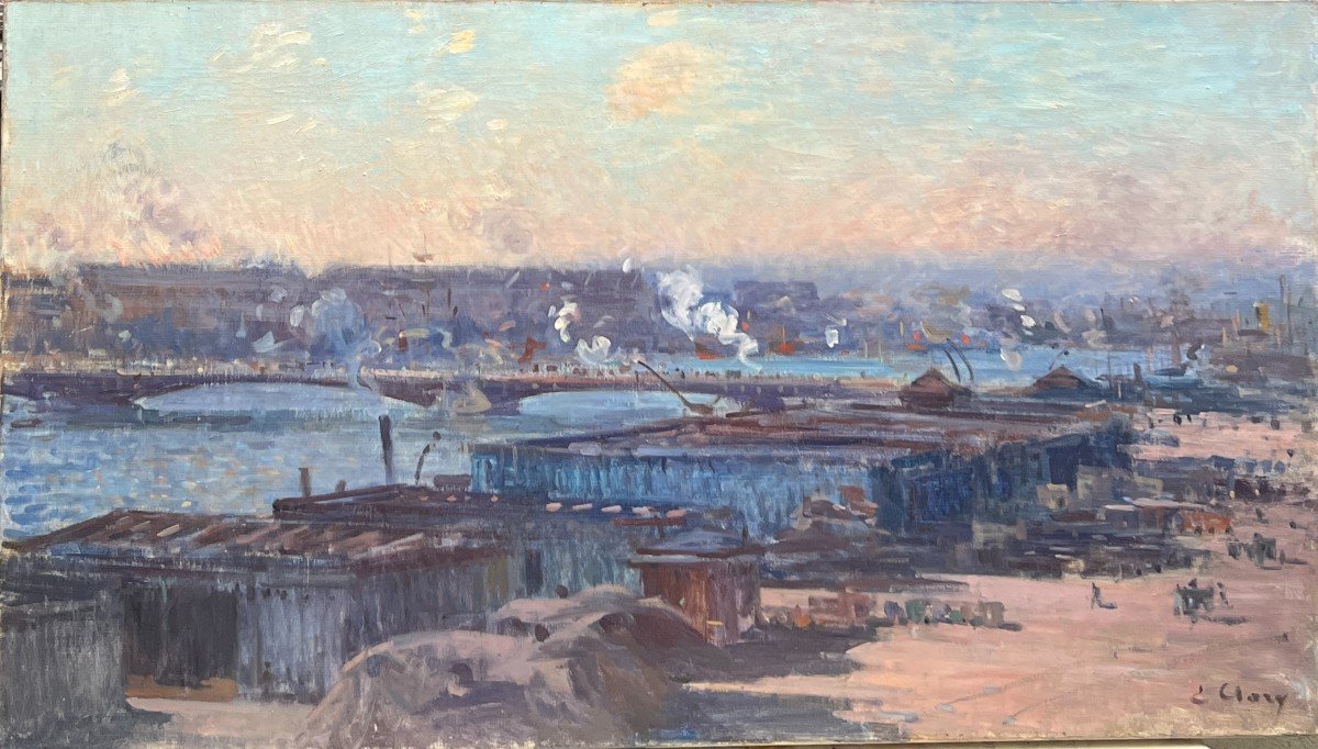 Eugène Clary (1856-1929) - Le Port De Rouen, Circa 1900