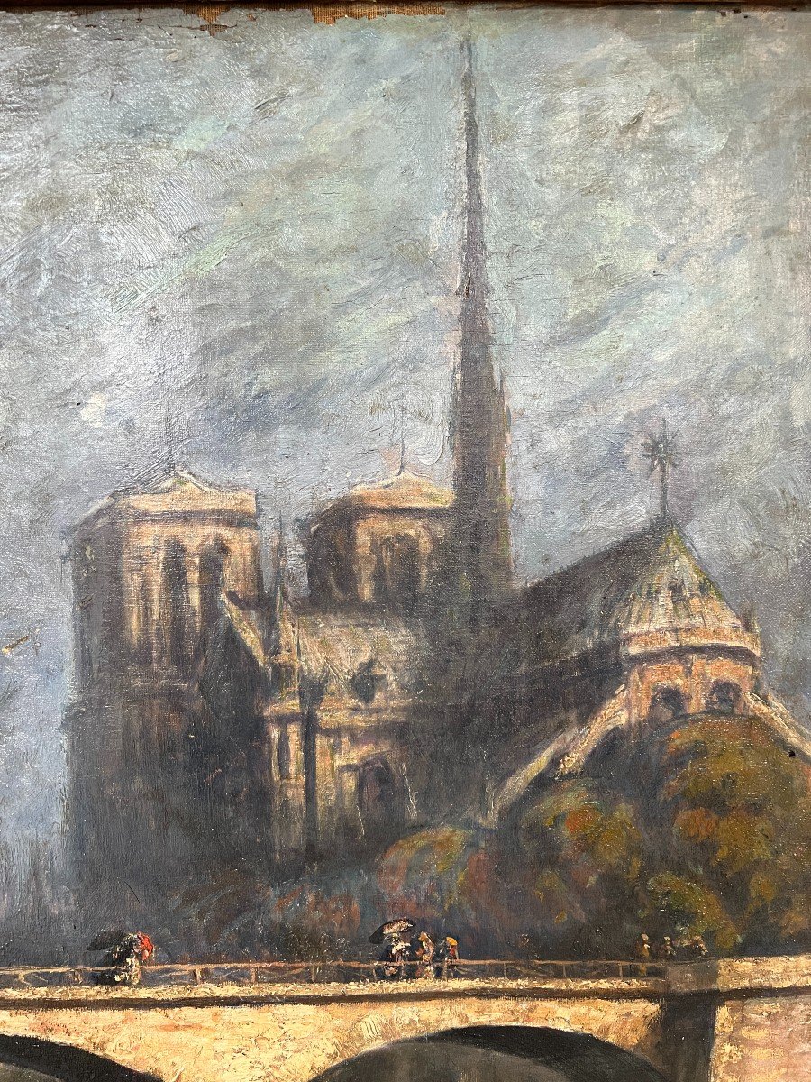 Charlotte Wahlström (1849-1924) Notre Dame De Paris, Circa 1900-photo-2