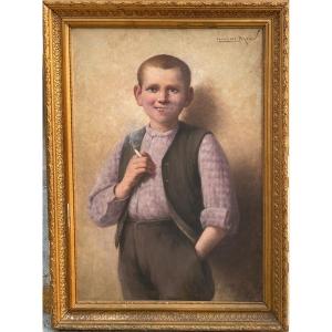 Zacharie Baton (1851-1925) - The Little Cigarette Smoker, Circa 1910