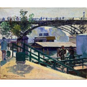 Jean Hippolyte Marchand (1883-1940) - Paris, Le Pont Des Arts, 1906