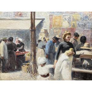 Anatole Eugène Hillairet (1880-1928) Retour De Marché, Circa 1899