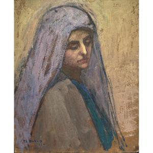 Paul Elie Dubois (1886-1949) - Orientalist Study Of Woman For "mourning", 1920