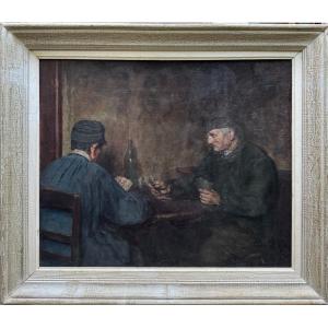 Henri Brugnot (1874-1940) - Les Joueurs De Cartes, Circa 1900