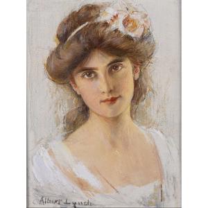 Albert Lynch (1860-1950) - Portrait De Femme, Circa 1900