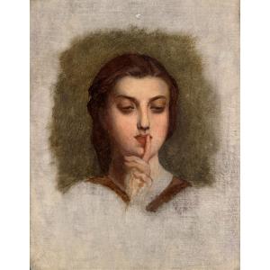 Auguste Toulmouche (1829-1890) - Study For Silence