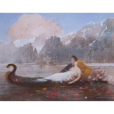 Albert Trachsel (1863-1929) - The Lovers Of The Lake