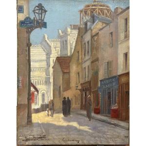 Georges-Emile Lambert-Fouras (xix-xx) Montmartre, Le Dôme Du Sacré-coeur En Construction, 1888