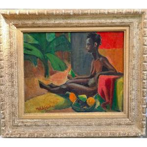 Marie Ch Lefebvre (active In The 20th Century) - La Coloniale, Africanist Canvas, Circa 1930