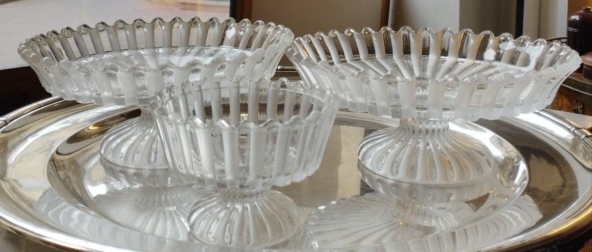 3 Baccarat Crystal Displays Or Fruit Bowls-photo-2