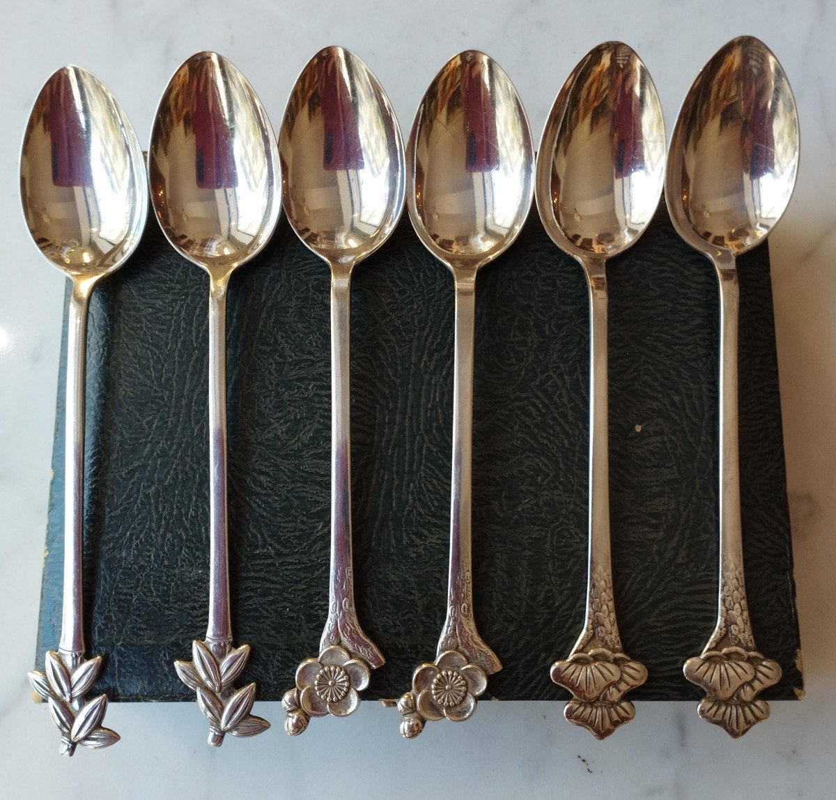 Tokyo 6 Small Silver Spoons K. Uyeda Jeweler