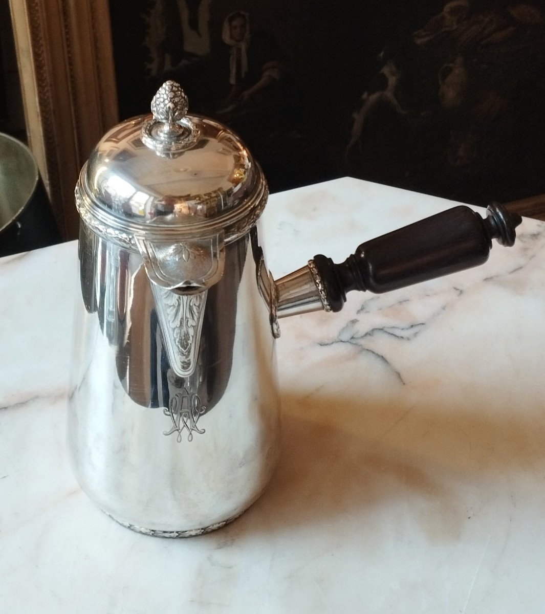 Silver Chocolate Maker By Gruhier XIX