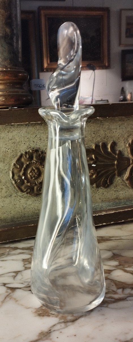 Lalique Crystal Carafe Flame Model-photo-2