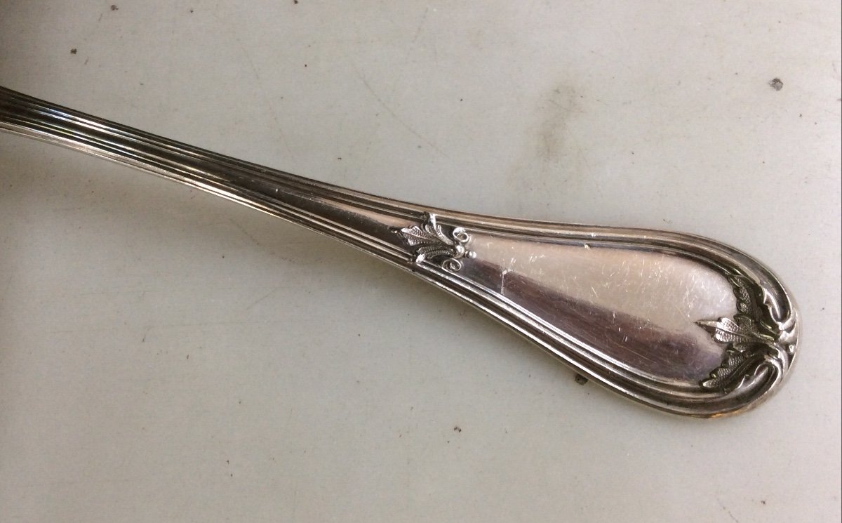 Strawberry Shovel Spoon In Sterling Silver 19th Century-photo-1