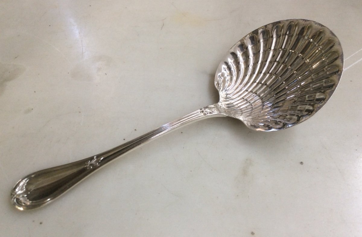 Strawberry Shovel Spoon In Sterling Silver 19th Century