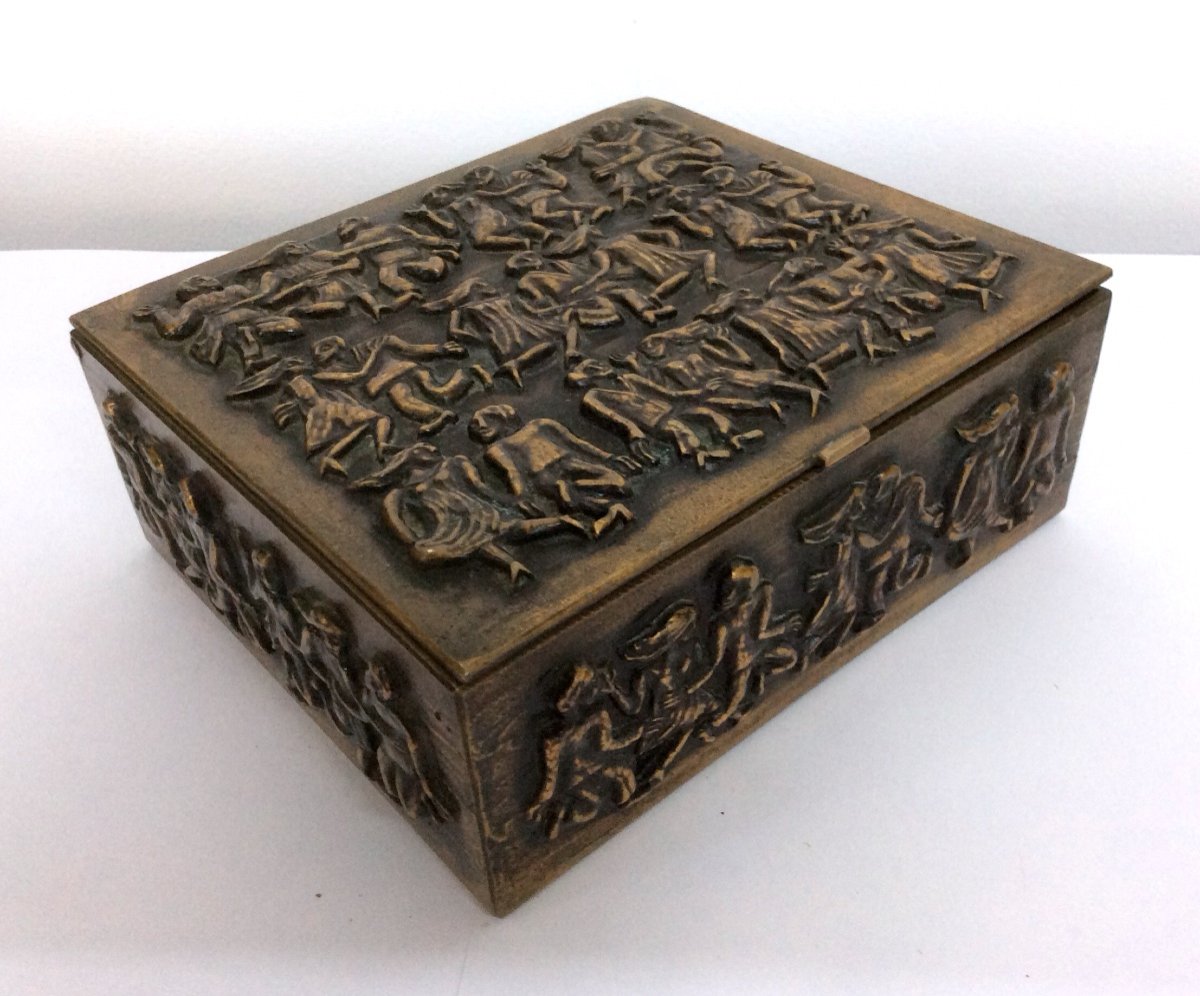 Bronze Box By Jajesnica Robert 20th Century-photo-2