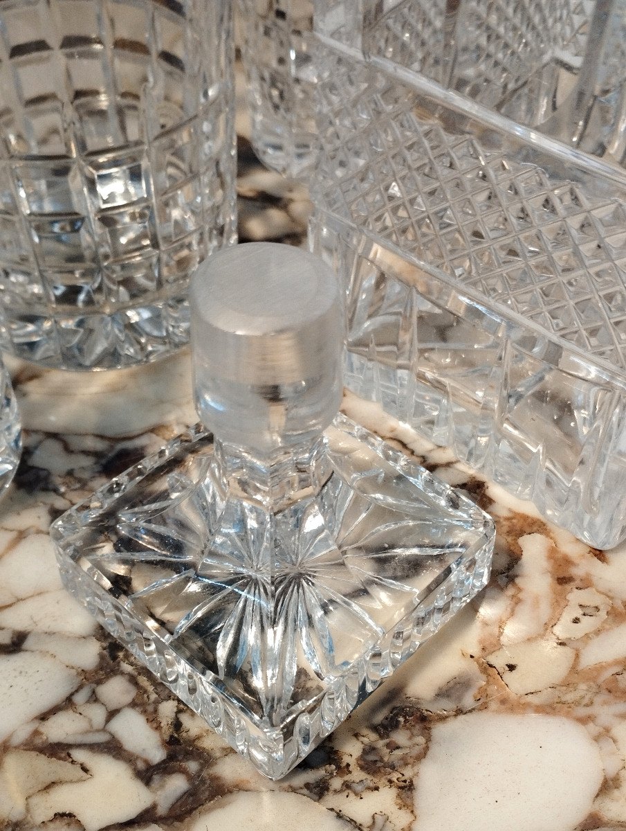 7-piece Saint Louis Crystal Whiskey Set-photo-4