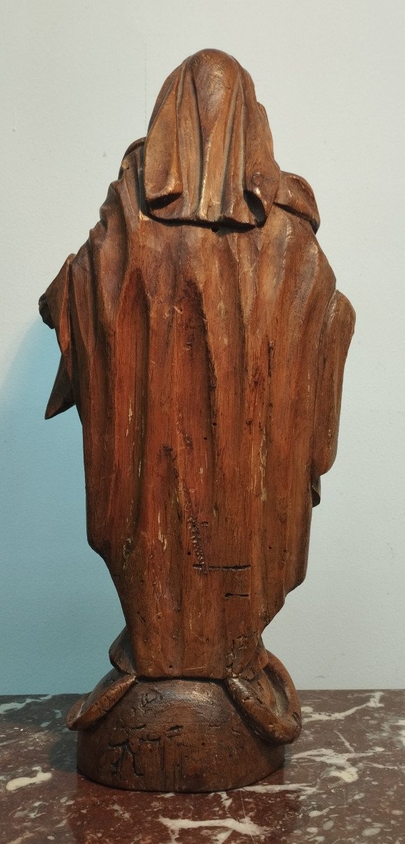 Virgin Wooden Sculpture XIX France-photo-3