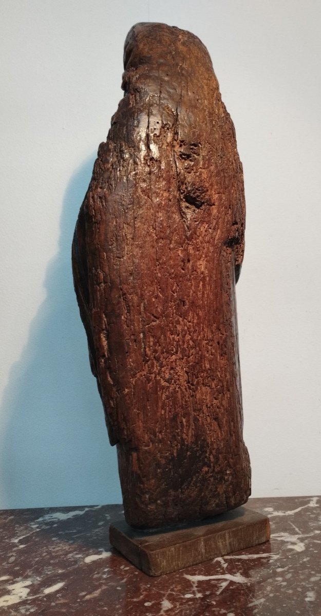 Virgin Wooden Sculpture From The 16th Century-photo-1