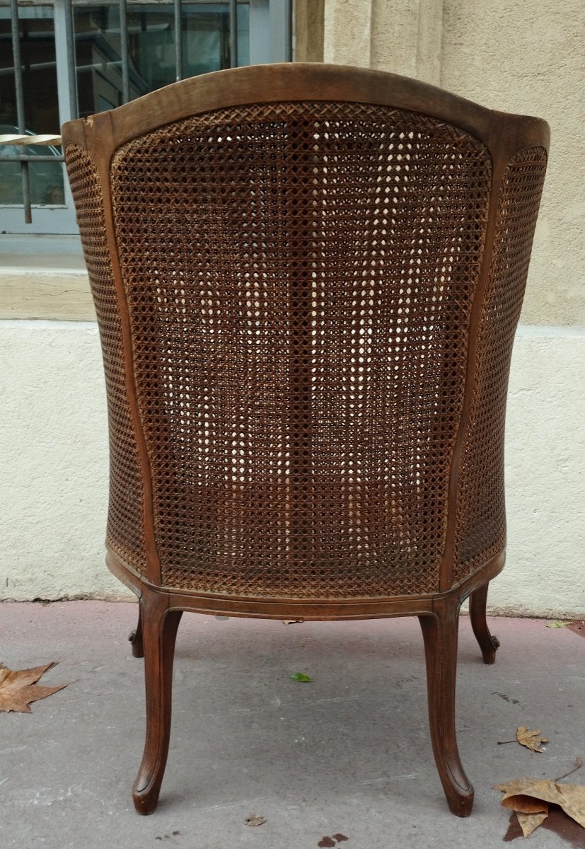 19th Century Double Cane Bergère Armchair-photo-3