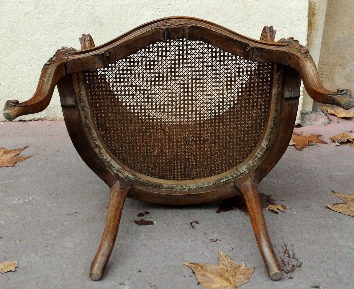 19th Century Double Cane Bergère Armchair-photo-1