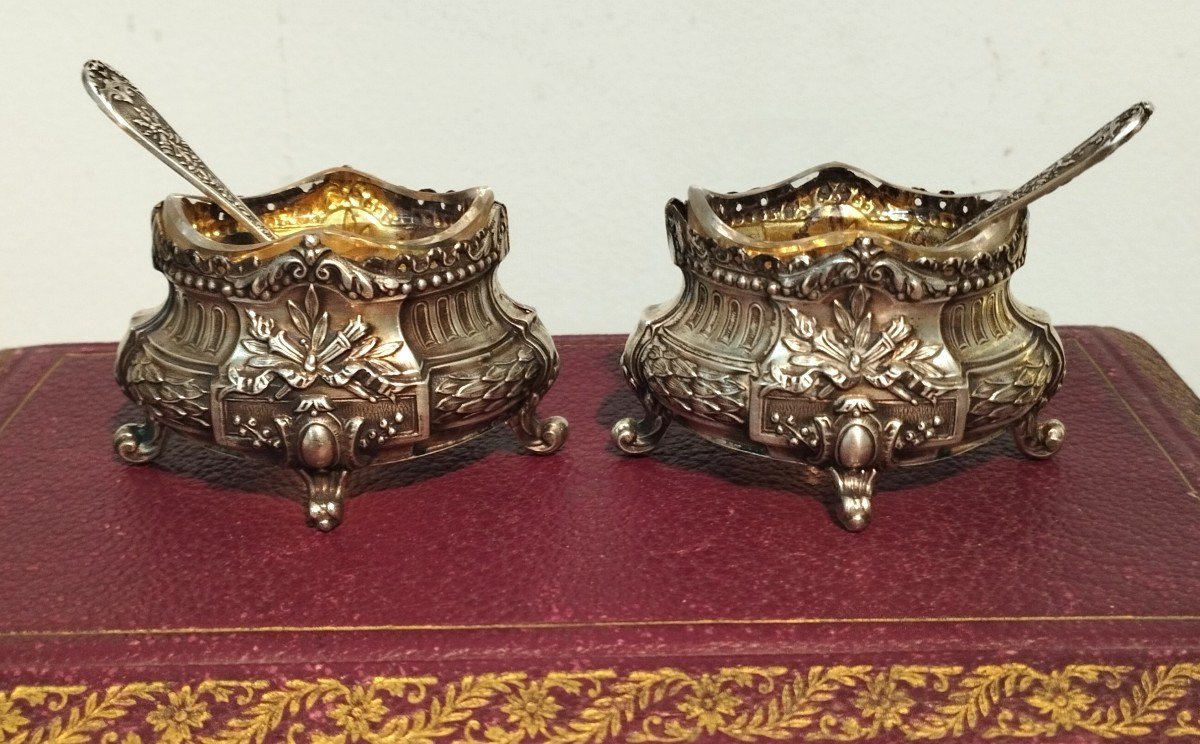 Pair Of 19th Century Silver Salt Cellars