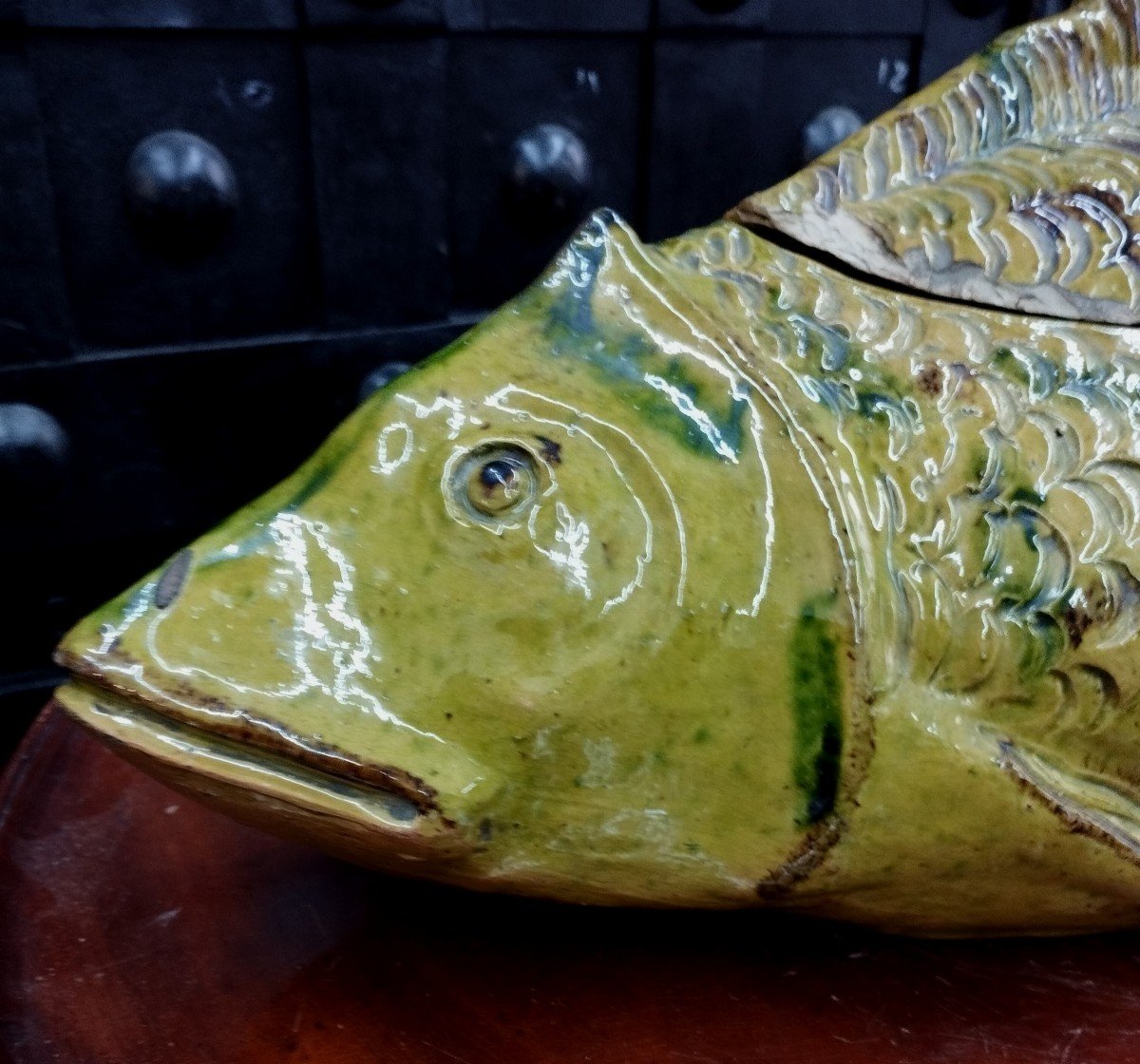 Fish Soup Tureen 54 Cm In Glazed Ceramic XIX-photo-3