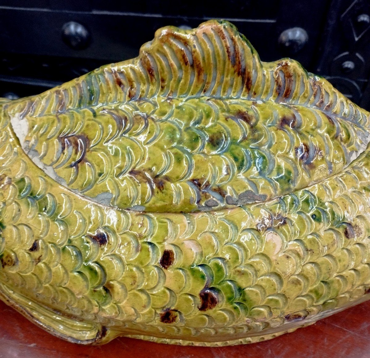 Fish Soup Tureen 54 Cm In Glazed Ceramic XIX-photo-1