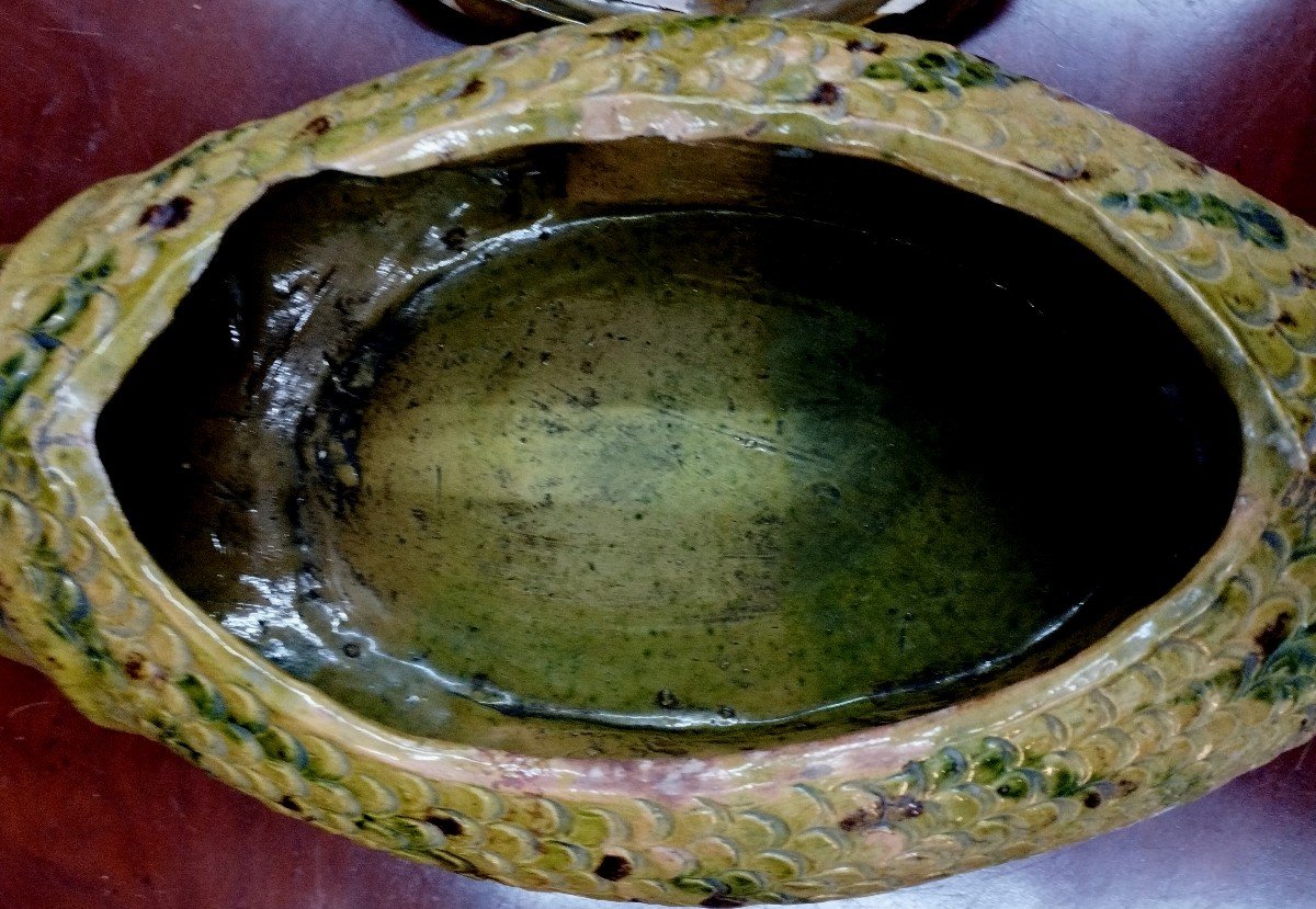 Fish Soup Tureen 54 Cm In Glazed Ceramic XIX-photo-3