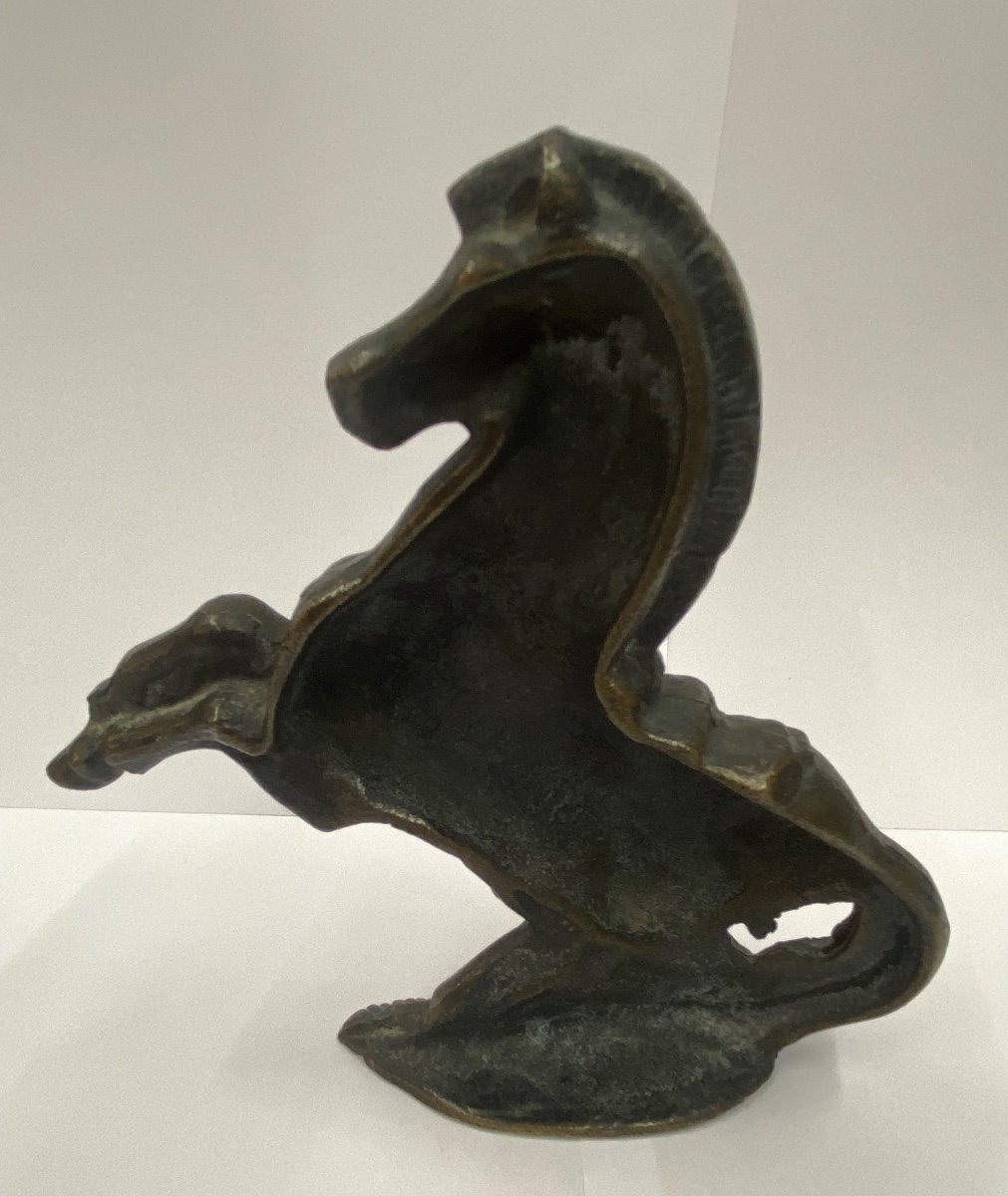 Sculpture cheval en bronze -photo-1