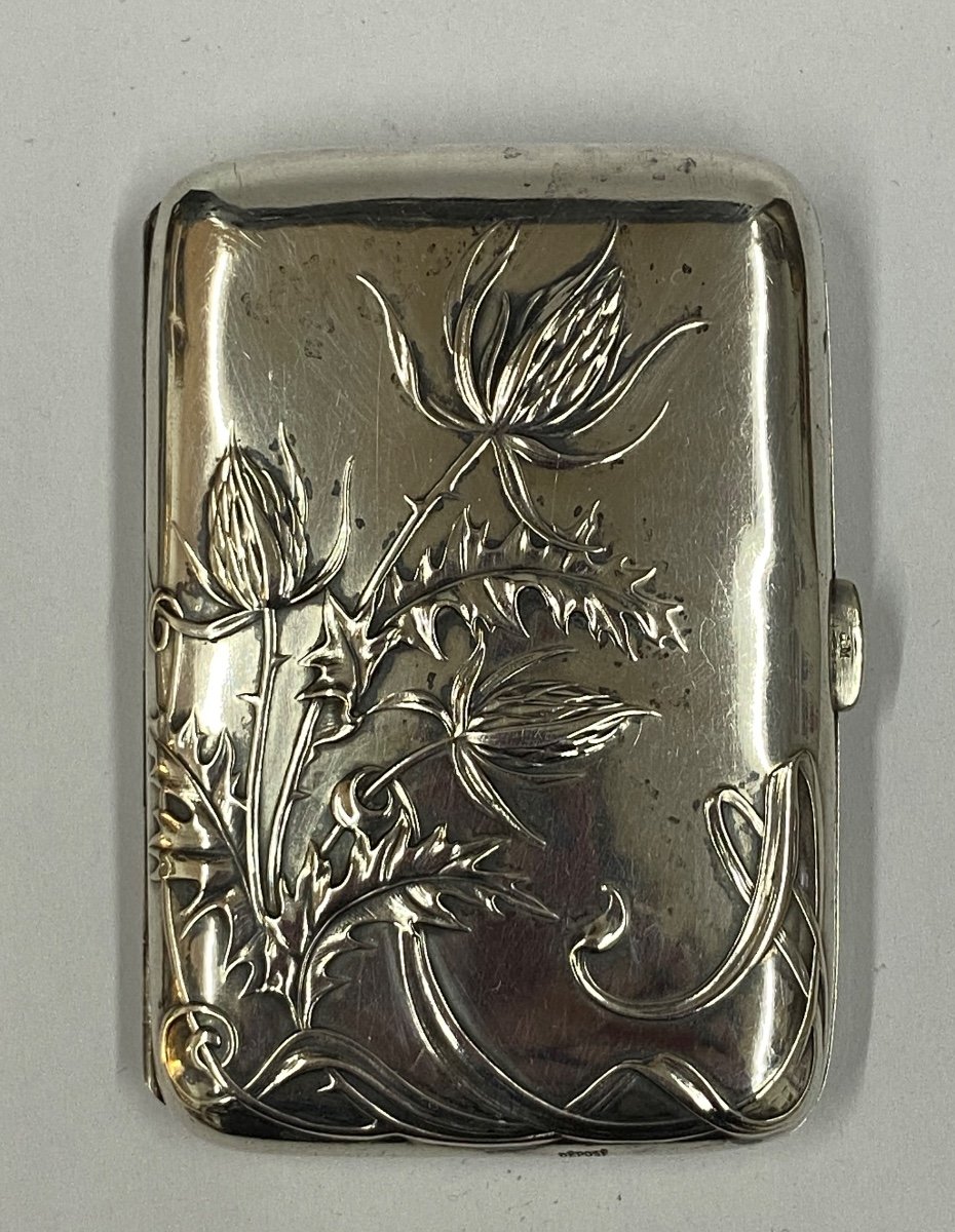 Art Nouveau Silver Cigarette Case -photo-2