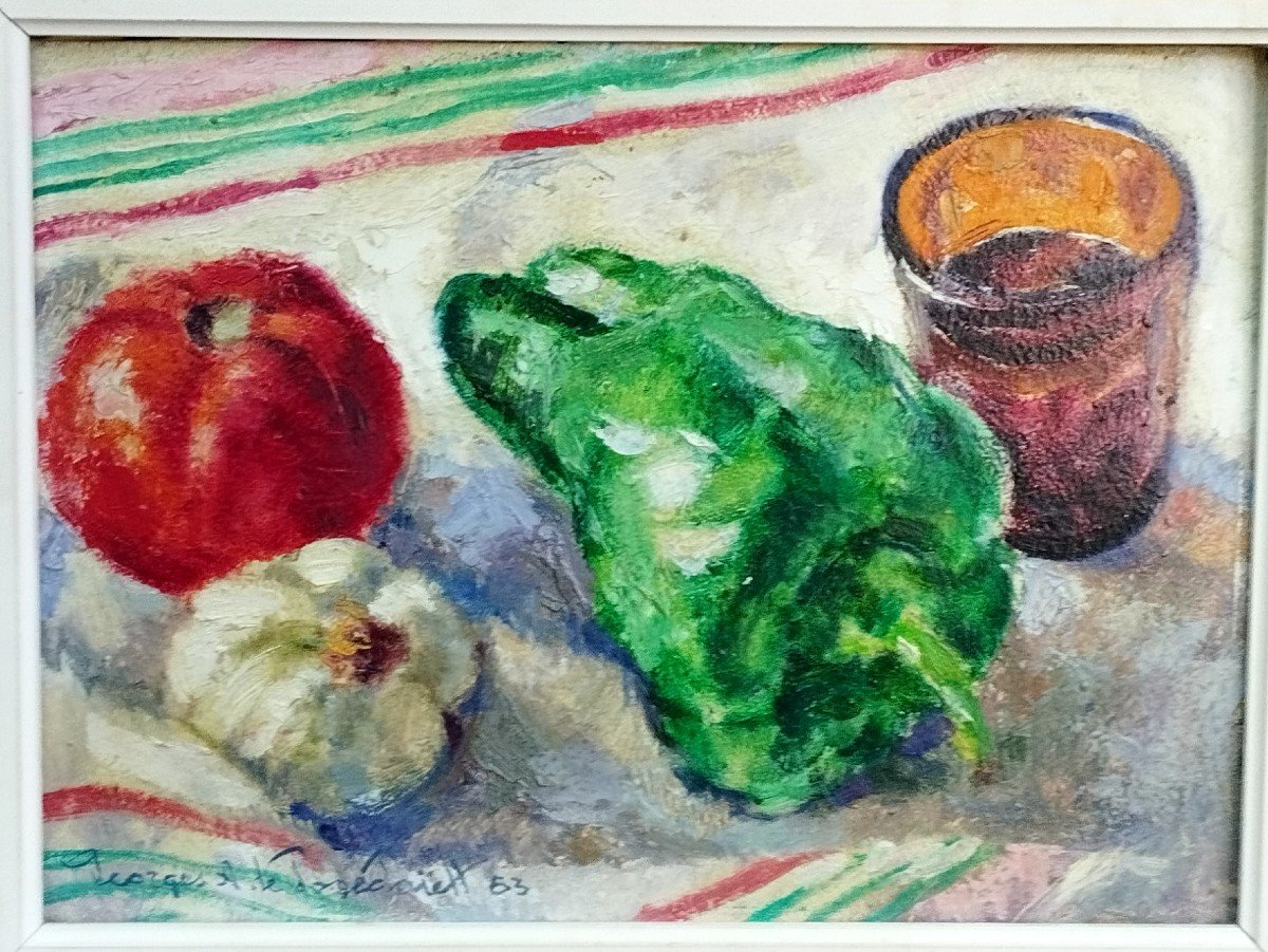 Georges A. De Pogédaïeff  Nature Morte Au Piment 1963