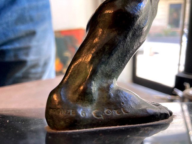 Bronze "haleur" ou "l'effort" par Gory 1930-photo-2