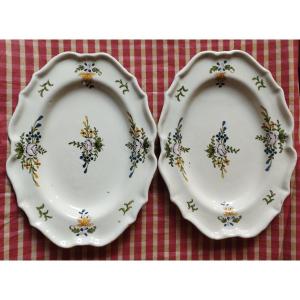 Pair Of Faience Dishes From The Midi XVIII Century