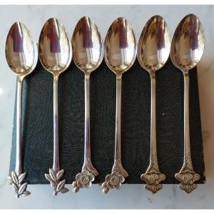 Tokyo 6 Small Silver Spoons K. Uyeda Jeweler