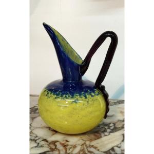 Schneider Pitcher Vase In Art Nouveau Glass Paste