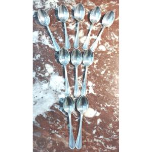 10 Christofle XX Spatour Model Mocha Spoons